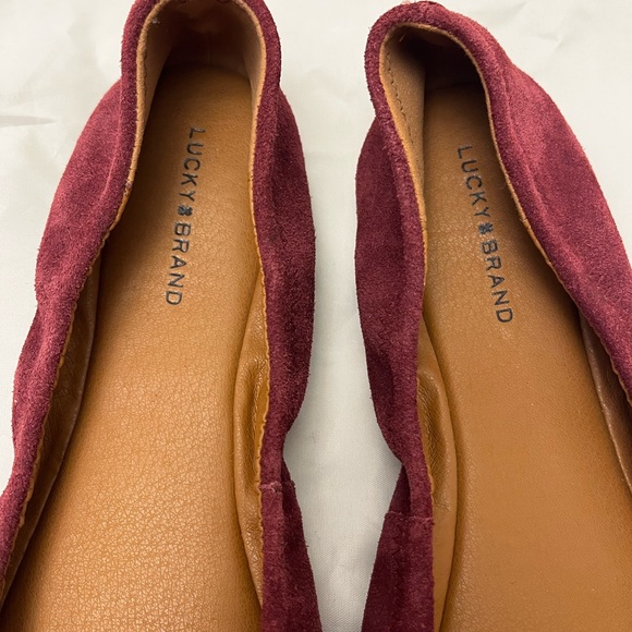 Lucky Brand Burgundy Ballet Flats LP- Erin 8,5 - Picture 7 of 11